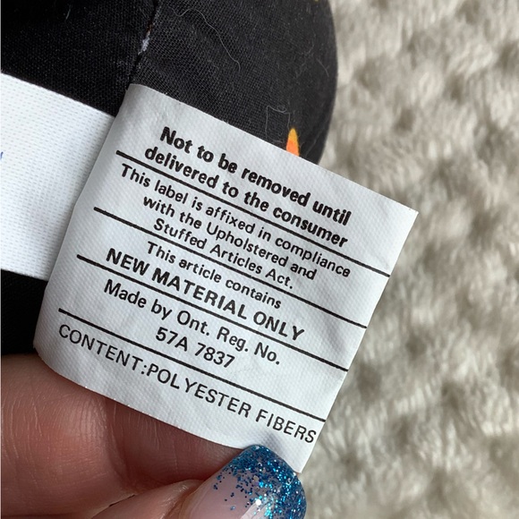 Black Stuffed Cat with Orange Bow and Candy Corn Outfit Halloween Kitty - Picture 8 of 9